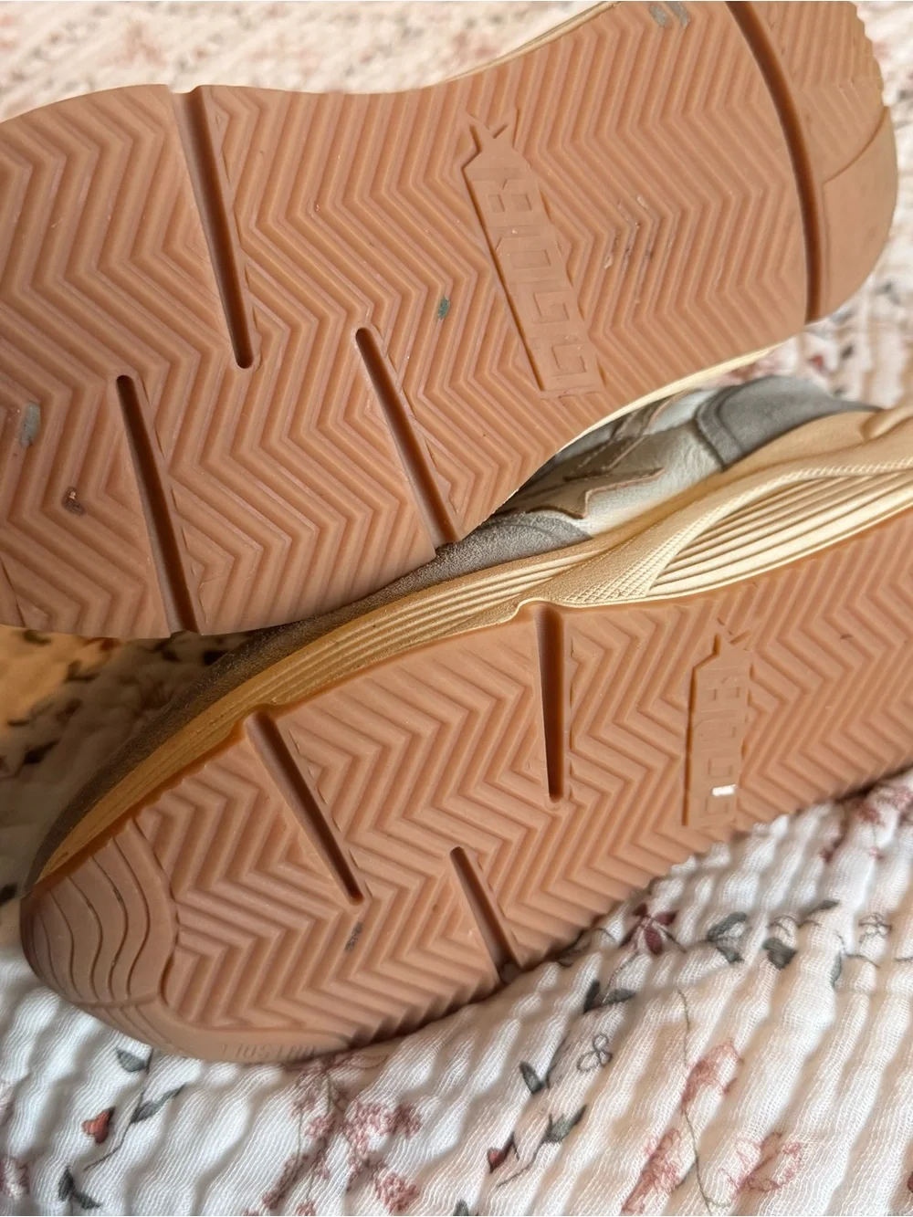 Golden Goose Women's Beige, Gray & Cream Running-Style Sneakers